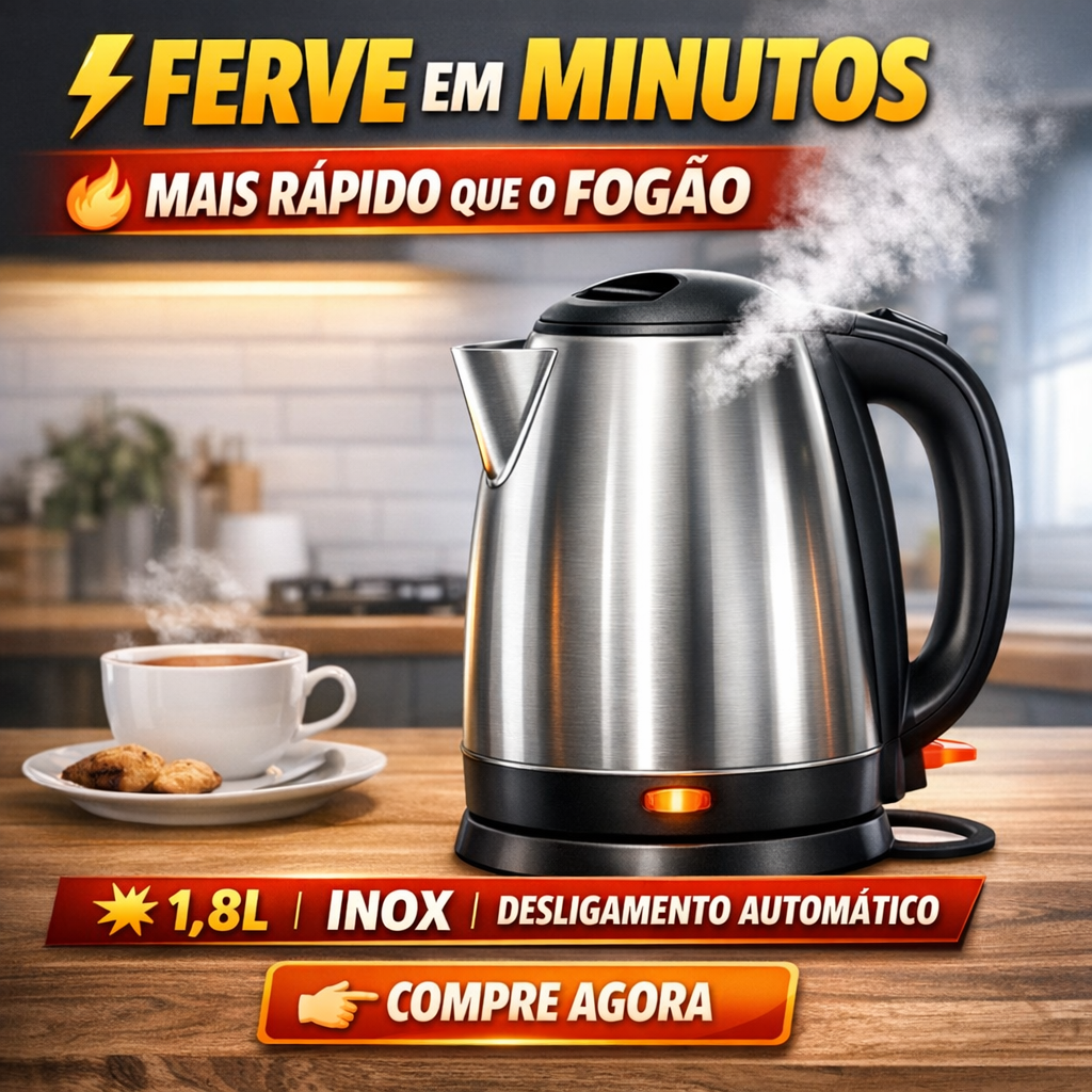 Chaleira Elétrica 1,8l Inox 12